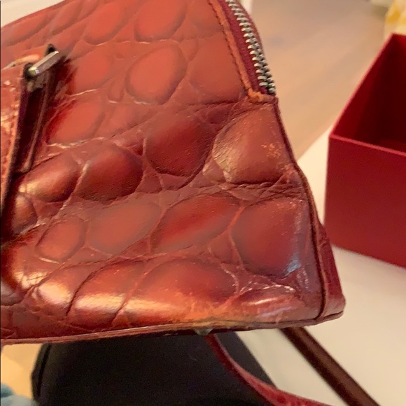 Red embossed Furla bag - Picture 6 of 7